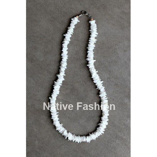 Square Beads Puka Shell Necklace